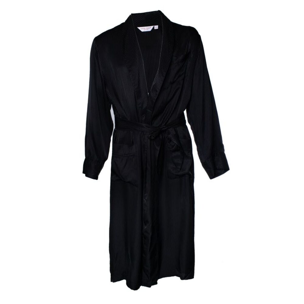 Derek Rose, striped black bedroom jacket